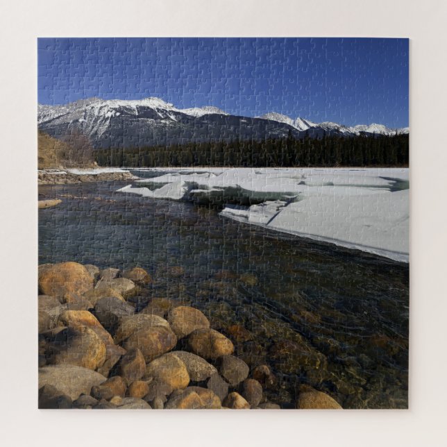 Icy Athabasca River Jigsaw Puzzle (Vertical)