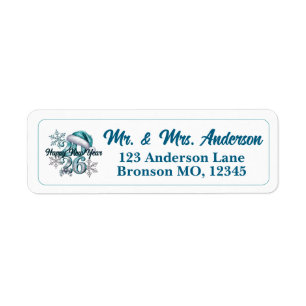 Icy Blue 2026 with Santa Hat and Snowflakes Label
