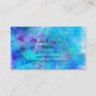 Icy Blue Abstract Design Business Card