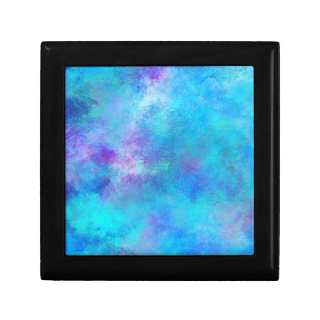 Icy Blue Abstract Design Gift Box (Front)