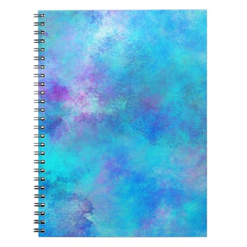 Icy Blue Abstract Design Notebook