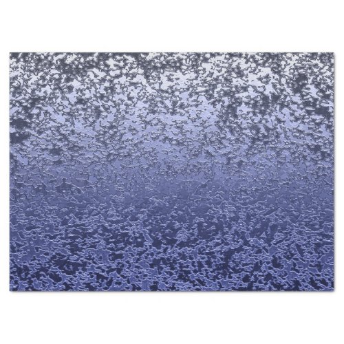 Icy Blue and White Ombre Crackle Pattern Tissue Paper