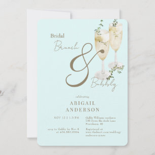 Icy Blue Bridal Brunch & Bubbly Shower Invitation