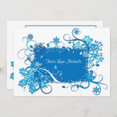 Icy Blue Bridal Shower Invitation (Front/Back)