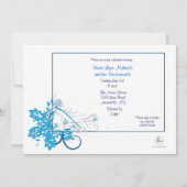 Icy Blue Bridal Shower Invitation (Back)