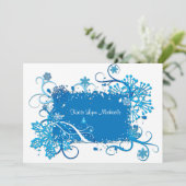 Icy Blue Bridal Shower Invitation (Standing Front)