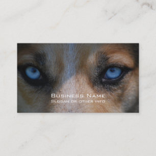 Icy Blue Canine Eyes Business Card