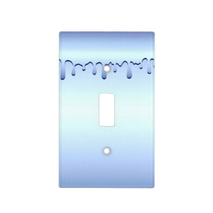Icy Blue Drip Glam Luxurious Light Switch Cover