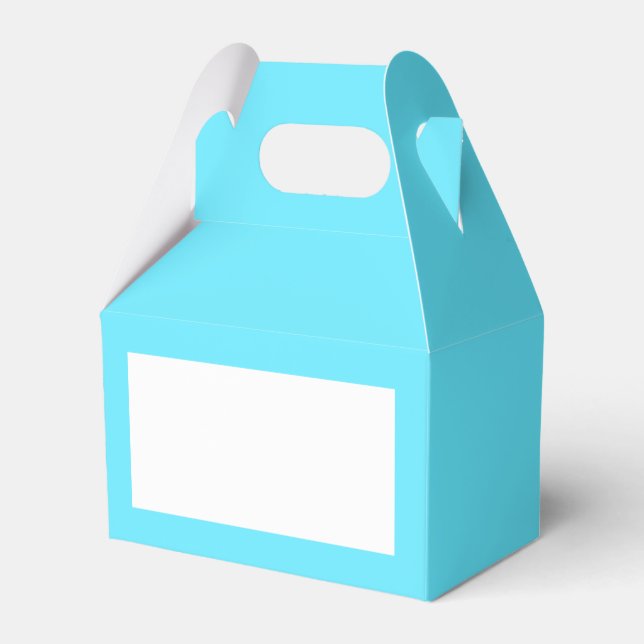 Icy Blue Gable Favor Box (Front Side)