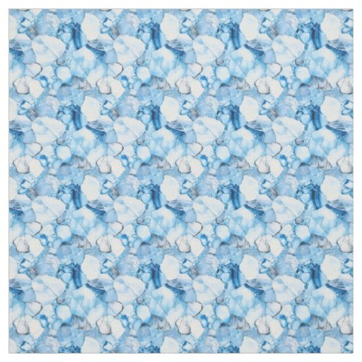Icy Blue Gemstones  Fabric
