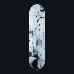 Icy Blue Grunge Crackle Abstract Skateboard<br><div class="desc">This board is winter’s rebellion—ice tones clash with ink-like splatters and fracture lines that echo frozen landscapes on the edge of breaking. Stark blacks, cool blues, and splashed whites make every ride feel raw, expressive, and impossibly cool. Whether you're grinding rails or displaying it like modern art, this deck adds...</div>