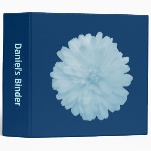 Icy Blue Marigold Custom Binder
