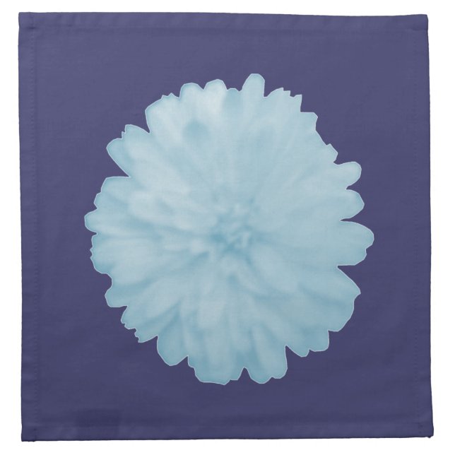 Icy Blue Marigold Napkin (Front)