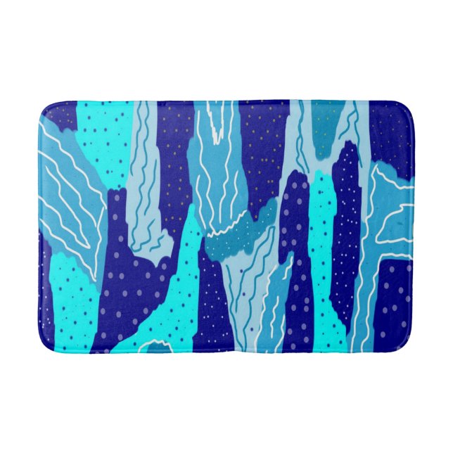 Icy Blue Ocean Bath Mat (Front)