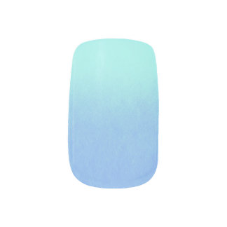 Icy Blue Ombre Minx Nail Art