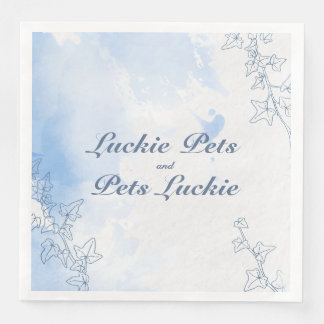 Icy Blue snow flake wedding Paper Dinner Napkins