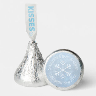 Icy Blue Snowflake Candy Labels Winter Baby Shower