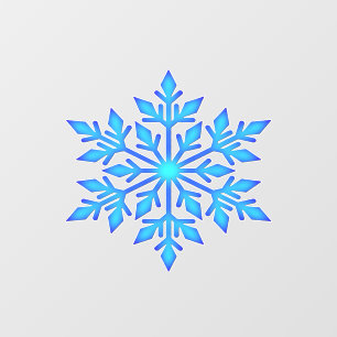 Icy Blue Snowflake Floor Decals
