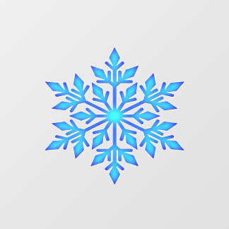 Icy Blue Snowflake Floor Decals