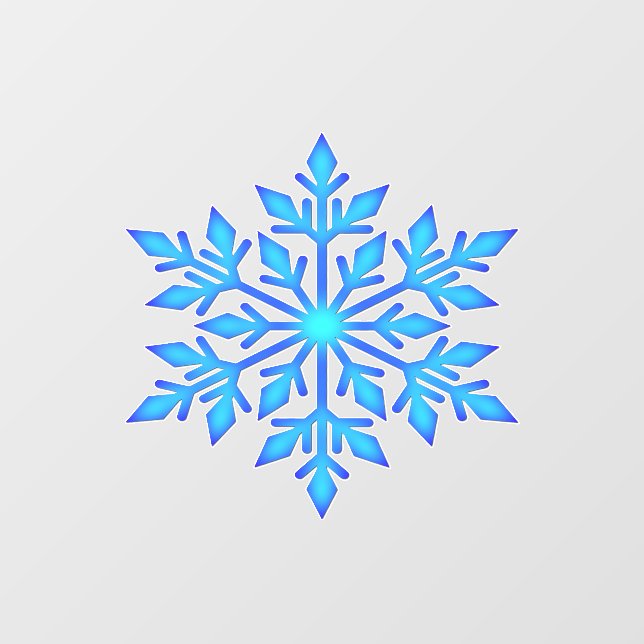Icy Blue Snowflake Floor Decals (Front)
