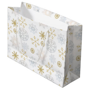 Icy Blue Snowflake Gift Bag Winter Wonderland