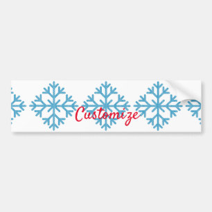 Icy Blue Snowflake Thunder_Cove      Bumper Sticker