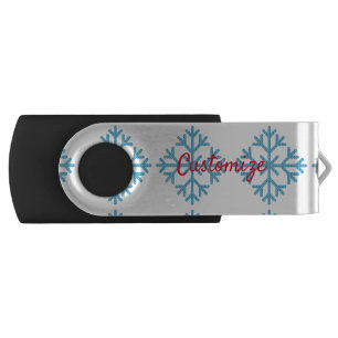 Icy Blue Snowflake Thunder_Cove   Flash Drive