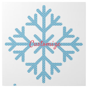 Icy Blue Snowflake Thunder_Cove Gallery Wrap