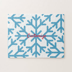 Icy Blue Snowflake Thunder_Cove   Jigsaw Puzzle