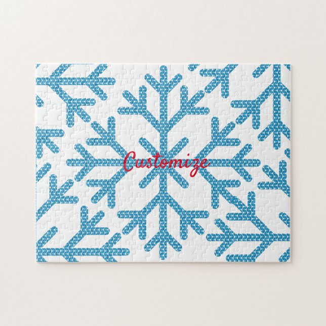Icy Blue Snowflake Thunder_Cove   Jigsaw Puzzle (Horizontal)