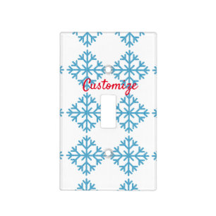 Icy Blue Snowflake Thunder_Cove Light Switch Cover