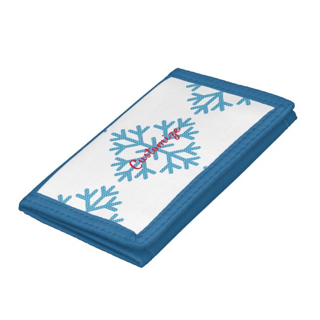 Icy Blue Snowflake Thunder_Cove  Trifold Wallet (Bottom)