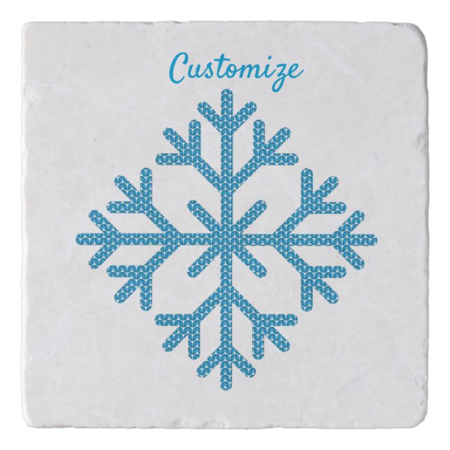 Icy Blue Snowflake Thunder_Cove  Trivet (Front)