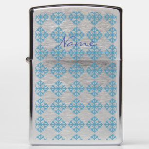 Icy Blue Snowflake Thunder_Cove   Zippo Lighter