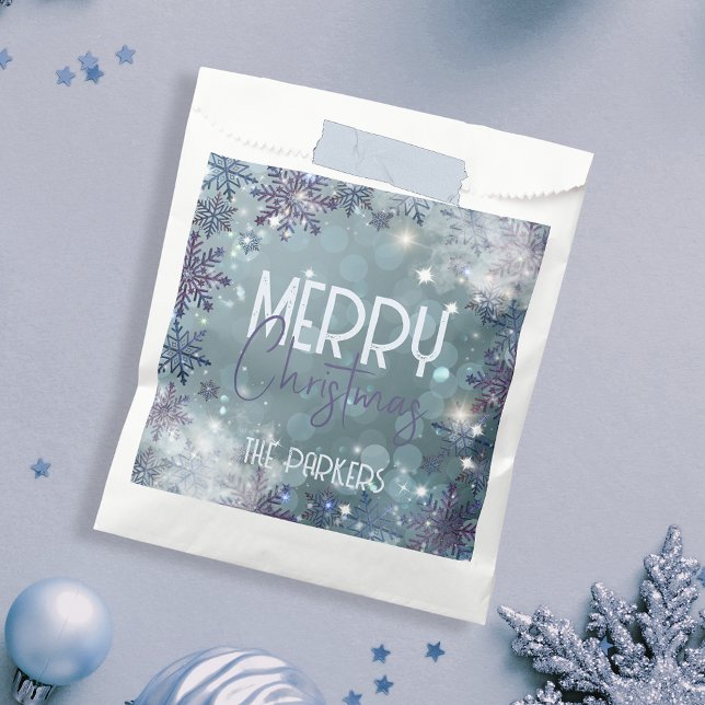  Icy Blue Snowflake Winter Wonderland Christmas Favor Bag (Creator Uploaded)