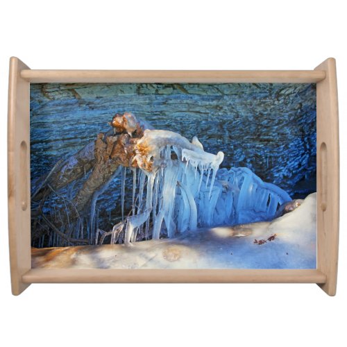 Icy Branch Lake Champlain Photo Serving Tray