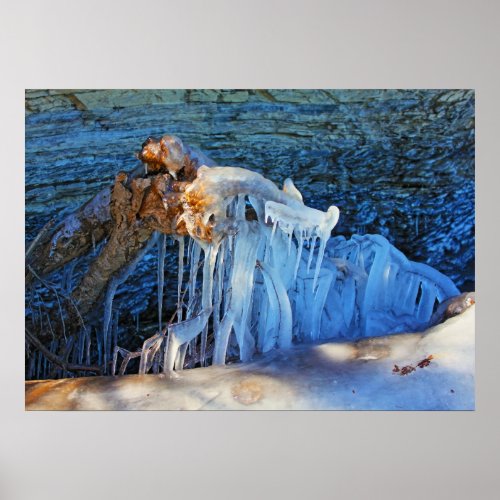 Icy Branch Lake Champlain Shelburne VT Winter Poster