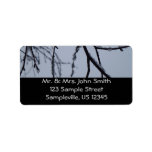 Icy Branches Winter Nature Photography Label
