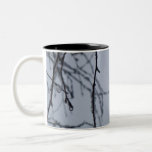 Icy Branches Winter Nature Photography Two-Tone Coffee Mug