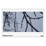Icy Branches Winter Nature Photography Wall Decal