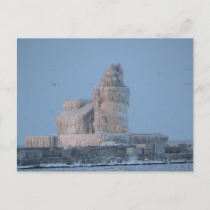 Icy Cleveland Harbor Postcard