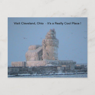 Icy Cleveland Harbor Postcard