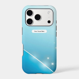Icy Cyan Titanium Sparkle Burst iPhone 17 Pro Case