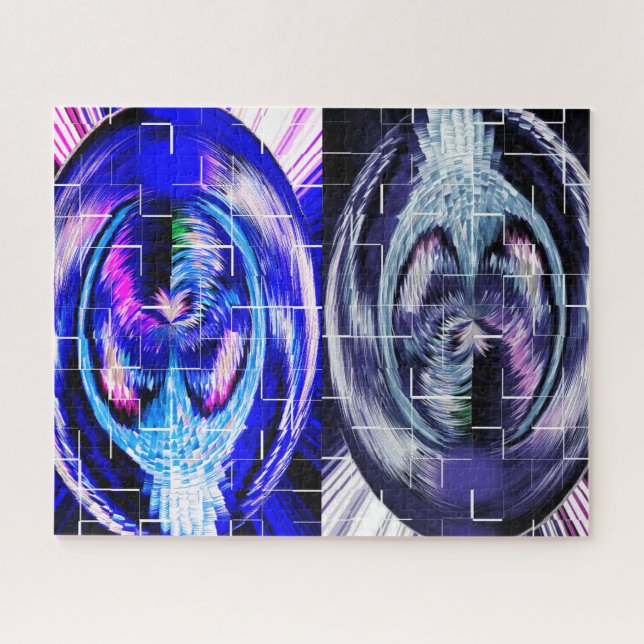 Icy day and night art jigsaw puzzle (Horizontal)