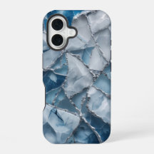 Icy Elegance Frosted Marble Phone Case Design