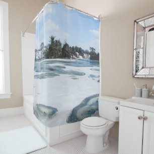 Icy English Lake - Personalized Shower Curtain