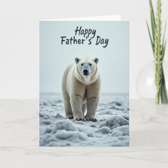 Icy Fathers Day Portrait Card (Front)