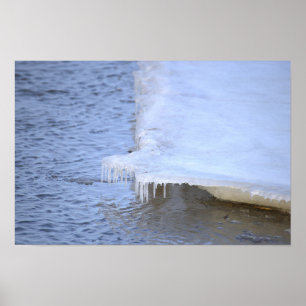 Icy Formation with Water Poster