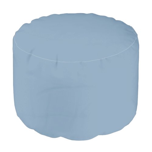Icy Glacier Lake Blue Gray Neutral Solid Color Pouf