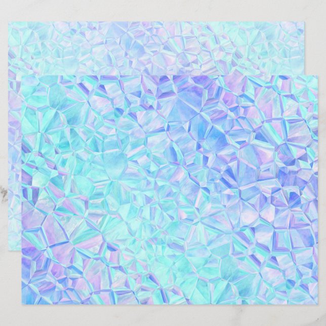 icy iridescence : paper sheet (Front/Back)